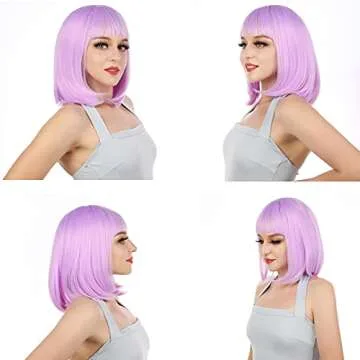 eNilecor Short Bob Wig - Stylish and Comfortable Synthetic Hair