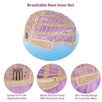 eNilecor Short Bob Wig - Stylish and Comfortable Synthetic Hair