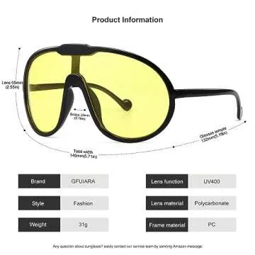 Trendy Oversized Sunglasses with UV400 Protection for All