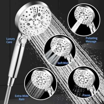 10 Modes Handheld RV Shower Head with Hose for Home