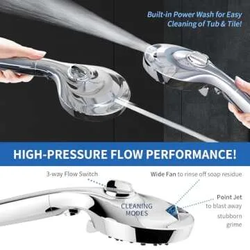 10 Modes Handheld RV Shower Head with Hose for Home