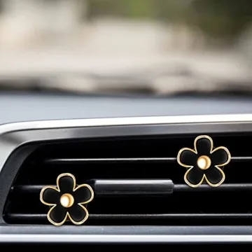 Daisy Flower Car Air Freshener Vent Clip Set
