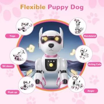 Robot Dog for Kids, Remote Control dog and Touch Voice Interactive dog, Programmable Dog Robot with lmitation Show, Sing Dance Electronic Pet, Smart Gesture Sensing Robot Puppy Gift for Boys Girls
