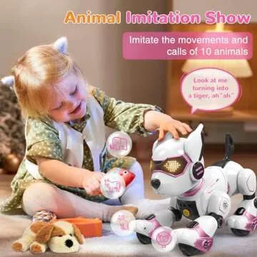 Robot Dog for Kids, Remote Control dog and Touch Voice Interactive dog, Programmable Dog Robot with lmitation Show, Sing Dance Electronic Pet, Smart Gesture Sensing Robot Puppy Gift for Boys Girls