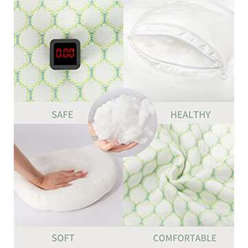 Oternal Pregnancy Pillow for Pregnant Women,Soft Pregnancy Body Pillow,Support for Back, HIPS, Legs,Maternity Pillow with Detachable and Adjustable Pillow Cover