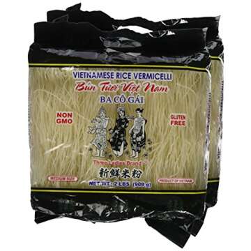 Three Ladies Vietnamese Rice Vermicelli, 2 lbs - Pack of 2