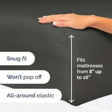 King Size 4 Piece Sheet Set - Comfy Breathable & Cooling Bed Sheets Set - Hotel Luxury Bedding for Women, Men, Kids & Teens - Deep Pockets, Easy-Fit, Super Soft & Wrinkle Free - Oeko-Tex - Charcoal