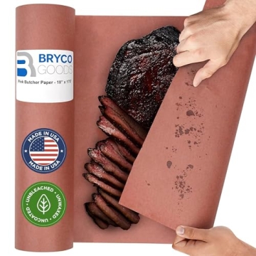 Pink Butcher Paper Roll 18"x175' (2100 Inch) - Food-Grade Peach Butcher Paper for Smoker, BBQ, Grill...