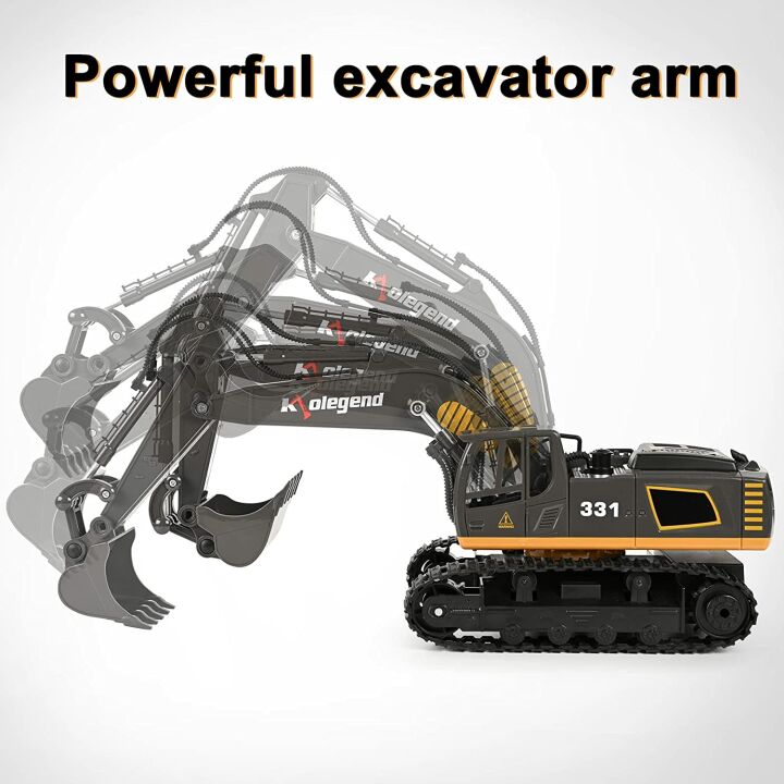 Kolegend Remote Control Excavator Toy for Kids