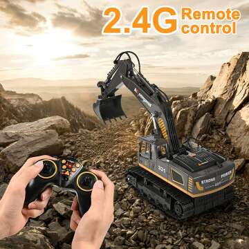 Kolegend Remote Control Excavator Toy for Kids