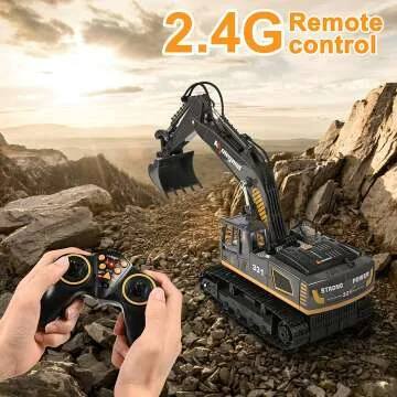 Kolegend Remote Control Excavator Toy for Kids