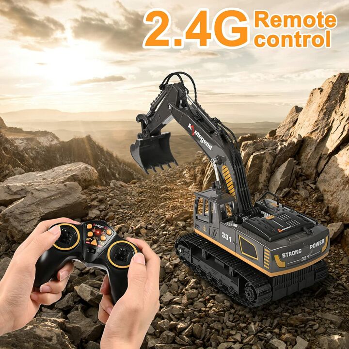 Kolegend Remote Control Excavator Toy for Kids