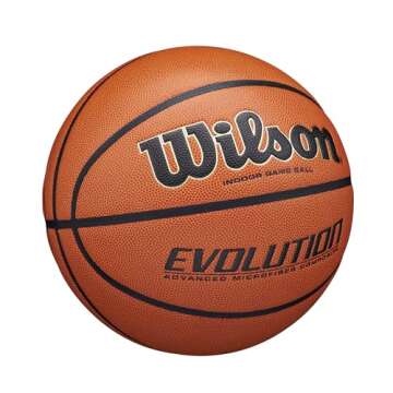 Wilson Evolution Indoor Game Basketball, Intermediate - Size 6