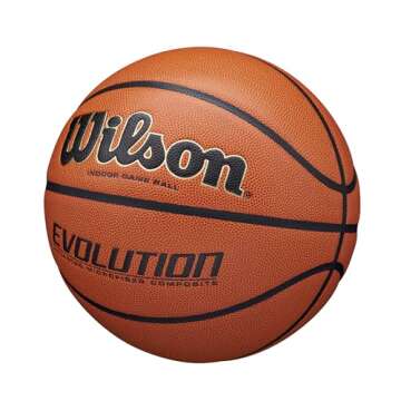 Wilson Evolution Indoor Game Basketball, Intermediate - Size 6