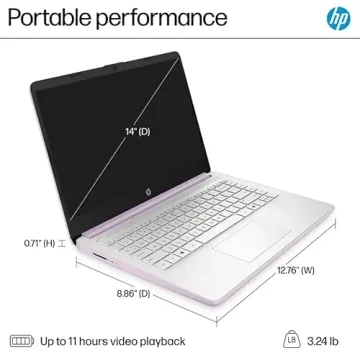 HP 14" HD Laptop with Office 365 for Students and Professionals