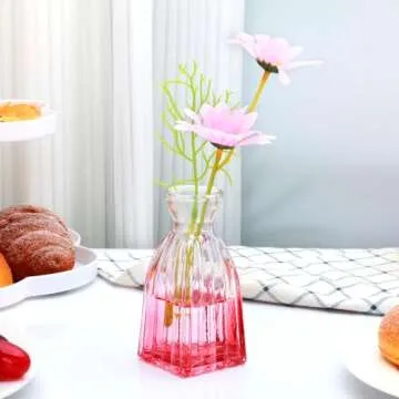 Mapoxy Glass Bud Vases Set of 4 for Vintage Decor