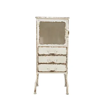 Creative Co-Op Vintage Metal Cabinet with 3 Drawers