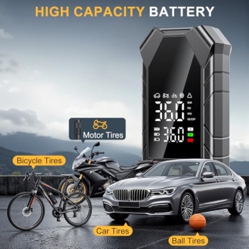 Portable Tire Inflator Air Compressor with LED Light