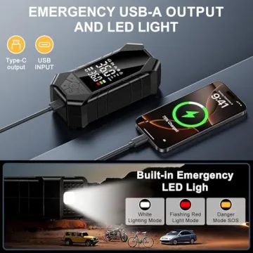 Portable Tire Inflator Air Compressor with LED Light