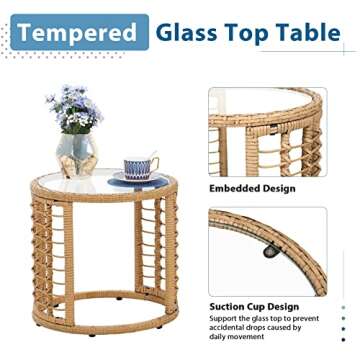 JOIVI 3 Piece Patio Bistro Set for Stylish Outdoor Comfort