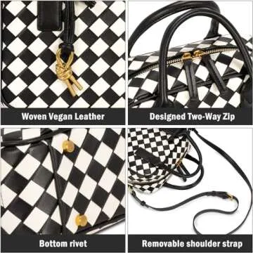 GASSDA Woven Bag for Women, Stylish Handmade Tote Bag