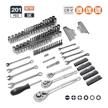 Buy 201-Piece Mechanic's Tool Socket Set - Amazon Basics