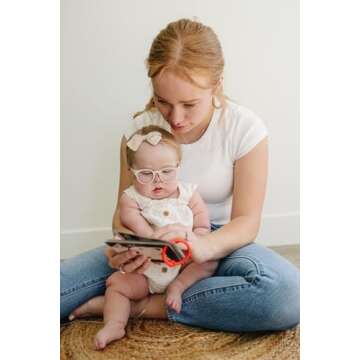 The Original High Contrast Montessori Flashcards for Baby with Stroller Clip by Genius Baby Toys