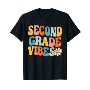 Retro Groovy Second Grade Vibes T-Shirt