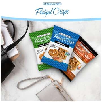 Snack Factory Pretzel Crisps Variety Pack, Individual 1.5 Ounce (Pack of 24)