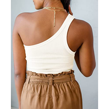 Stylish Women's One Shoulder Tank Top for Summer Fun