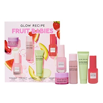 Glow Recipe - Fruit Babies Bestsellers Kit - Mini Travel Size Beauty Essentials - Avocado Foam Clean...