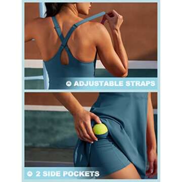 Stylish IUGA Women's Tennis Dress with Built-in Shorts