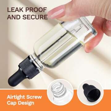 Bumobum 5 Clear Dropper Bottle Set for Essential Uses