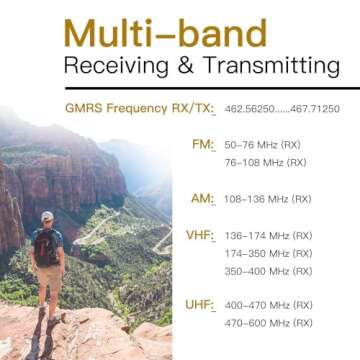 TIDRADIO TD-H3 GMRS Radio - USB-C Programming & Long Range Walkie Talkies