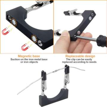 Magnetic Helping Hands Soldering Soldering Holder Helping Hands Welding Tool Stereo for Field Welding Machinery