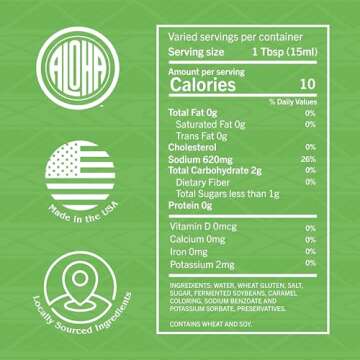 Aloha Shoyu - Lower Salt Soy Sauce with 25% Less Sodium - Versatile and Balanced Shoyu Sauce - Made in Hawaii - 1 Gallon
