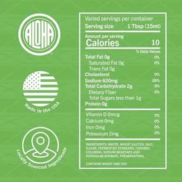Aloha Shoyu - Lower Salt Soy Sauce with 25% Less Sodium - Versatile and Balanced Shoyu Sauce - Made in Hawaii - 1 Gallon