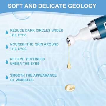 Caffeine Eye Cream for Dark Circles: Under Eye Cream Morning Skincare - Daily Eye Serum for Eyelids Puffiness (Formula Upgraded)