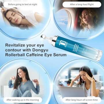 Caffeine Eye Cream for Dark Circles: Under Eye Cream Morning Skincare - Daily Eye Serum for Eyelids Puffiness (Formula Upgraded)