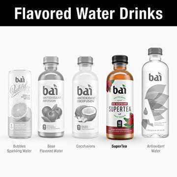 Bai Iced Tea, Rio Raspberry, Antioxidant Infused Supertea, Crafted with Real Tea (Black Tea, White Tea), 18 Fluid Ounce Bottles, 6 count