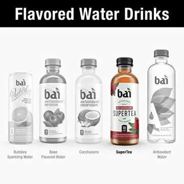 Bai Iced Tea, Rio Raspberry, Antioxidant Infused Supertea, Crafted with Real Tea (Black Tea, White Tea), 18 Fluid Ounce Bottles, 6 count