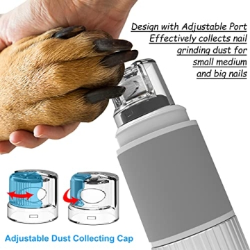 Casifor Dog Nail Grinder Quiet with 10h Battery for All Pets