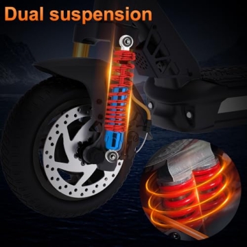 CUNFON Electric Scooter with 1200W Motor and 50 Miles Range