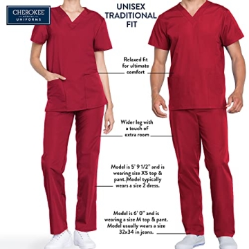 Cherokee Durable Cargo Scrub Pants for Medical Professionals
