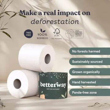 Eco-Friendly Betterway Bamboo Toilet Paper 3 Ply 12 Rolls