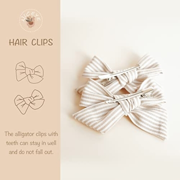 Niceye 24 Pack Baby Girl Hair Clips - Handmade Bows for Kids