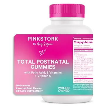Pink Stork Total Postnatal Vitamin Gummies - Support for New Mothers & Breastfeeding - 60 Vegan Gumm...