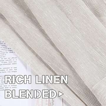 Natural Linen Sheer Curtains | Elegant & Eco-Friendly