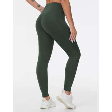 THE GYM PEOPLE Thick High Waist Yoga Pants with Pockets, Tummy Control Workout Running Yoga Leggings...