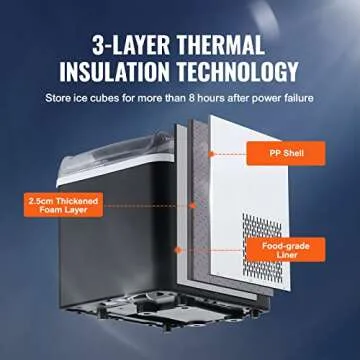 VEVOR Countertop Ice Maker, 9 Cubes Ready in 7 Mins, 26lbs in 24Hrs, Self-Cleaning Portable Ice Maker with Ice Scoop and Basket, Ice Machine with 2 Sizes Bullet Ice for Home Kitchen Office Bar Party